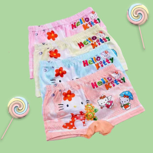 Four Pack Children's Underwear Girls Cartoon Shorts Cute Four-Corner Little Girl Girl Boxer Baby