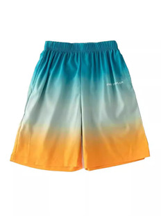 Shorts Boys Summer Ice Silk Thin Mid-Size Children's Outer Wear Sports Pants Children's Gradient Quick-drying Casual Pants