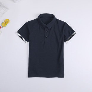 Children's Polo Shirt White Light Blue Navy Blue Boys and Girls Maroon Dark Green Primary and Secondary School Uniform Short-Sleeved T-Shirt