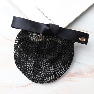 Headdress flower female professional nurse stewardess Bank work updo accessories adult temperament hair net South Korea bow net pocket