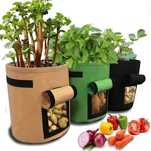 5/7/10 gallon potato planting bag sweet potato carrot planting bag thickened felt plant planting bucket non-woven fabric