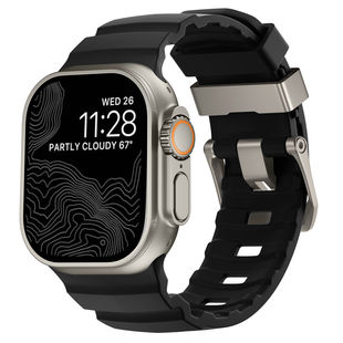 Твердый парень силиконовый ремешок подходит для Apple iwatchultra часы с двойной пряжкой S1049mmS8 оранжевая мода новый