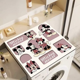 Cartoon Soft Diatom Mud Washing Machine Cover Pad Household Bedroom Nightstand Water Absorbent Quick-drying Anti-slip Mat Refrigerator Dust Mat