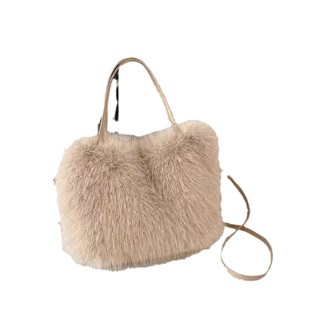 Autumn and Winter Plush Bag Women's 2024 New Fashion All-match Shoulder Crossbody Bag Texturing Niche Commuter Handbag