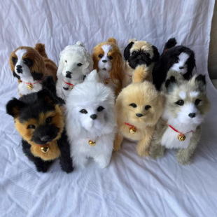 Cross-border manufacturers supply electric plush simulation induction walking dog spot light control new strange touch simulation dog