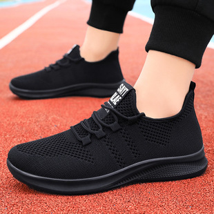 Shoes Men's Spring New Cross-border Men's Shoes Soft-soled Casual Shoes Fly-woven Breathable Smeltless sneaker Running Shoes