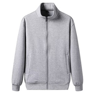 Спортивная куртка Мужская мода красивый свободный кардиган воротник простой повседневный свитер весна и осень утолщение