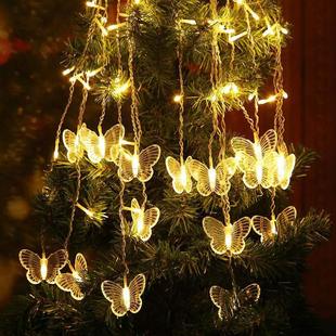 Butterfly Ice Strip Curtain Light Christmas Light String Internet Celebrity Background Gift Halloween Bedroom Holiday Decoration Children's Birthday