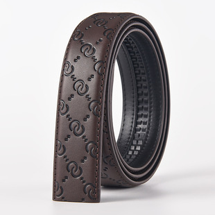 Real leather belt men's new automatic buckle cowhide casual pants for young people with support for a generation of factory direct sales