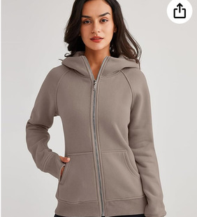 2023 sweater outdoor cold-proof thickened cross-border Fashion Queen women's zipper hoodie wool jacket sweatshirt