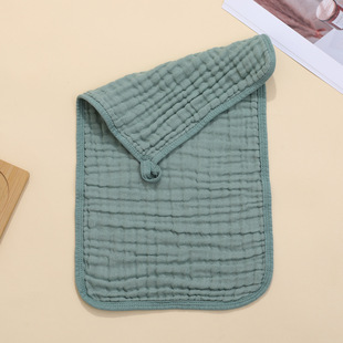 Cross-border Amazon six-layer gauze plain children's towel newborn anti-spitting saliva towel baby spitting towel belch towel