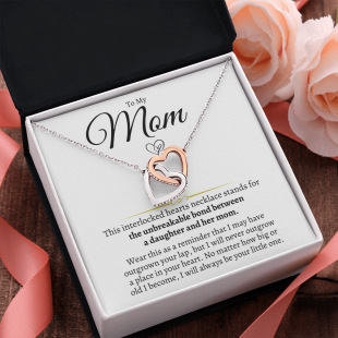 1 шт. Двойное кольцо с полым цветом любви ожерелье To My Mom Женские ожерелья День матери подарок