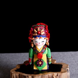 56 Ethnic Doll Gifts Handmade Yunnan Ethnic Minority Doll Ornaments Crafts Doll Decoration