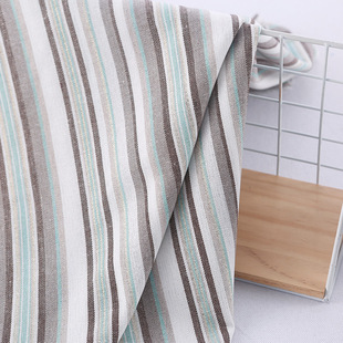 Linen Cotton Yarn-dyed Color Striped Fabric Thick and Thin Striped Vintage Clothing Suit Shoes Cheongsam Hat Coat Home Textile X20