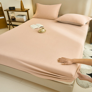 New Pure Cotton Fitted Bed Sheets Single Piece 100 Cotton Bed Cover All-Inclusive Mattress Protector Bed Cover Three-Piece Set 2025 New Style