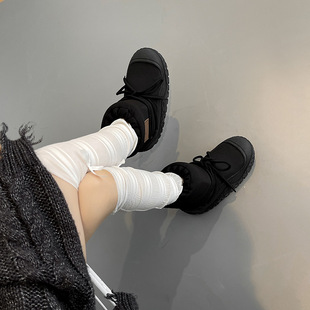 Snow boots women's thick-soled 2024 winter new smiley face thickened warm non-slip northeast cotton shoes Sangpo ugly cute boots tide