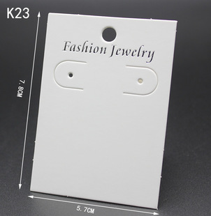 Wholesale Korean style hair clip cardboard earrings earrings earrings packaging White simple square card tag paper brooch jewelry card
