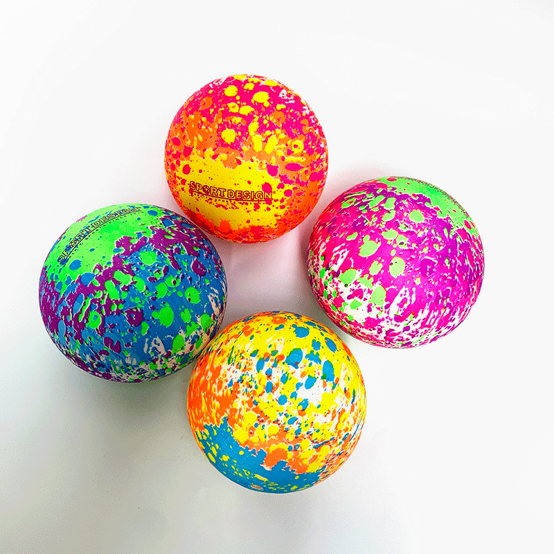 extra thick 15cm color children rainbow inflatable rubber ball kindergarten outdoor fitness toy ball wholesale