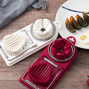 Egg cutter stainless steel household multi-functional two-in-one egg preserved egg preserved egg preserved egg slice split artifact wholesale