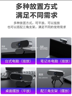 New 4K High-Definition Computer Camera Home Desktop Online Class Live Broadcast External Notebook Camera Network Cable