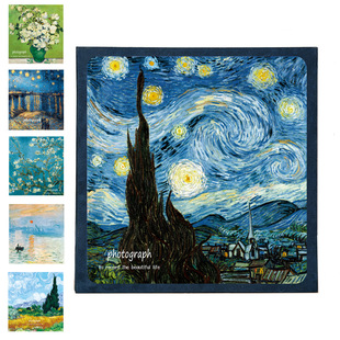diy film-covered hand-pasted photo album Van Gogh Family Edition Photo Album of the album of the record of the baby's growth
