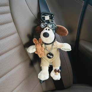 Car Cute DIY Dog Doll Car Interior Ornaments Safety Belt Shoulder Cover Car Interior Decoration