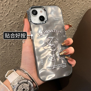 Line rose water ripple for Apple 15 mobile phone case 14promax new 13 net red iPhone16 niche