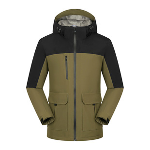 Explosive new style one silver fox velvet charge clothing thin work clothes custom mountaineering clothing windproof warm outdoor set