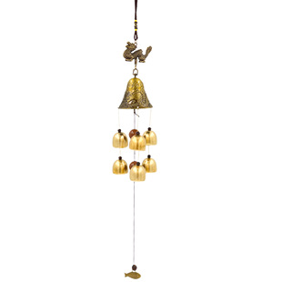 Antique Big Horn Bell Longfeng Wind Bell Scenic Area Temple Doors and Windows Balcony Stall Travel Car Bell Hanging Decoration