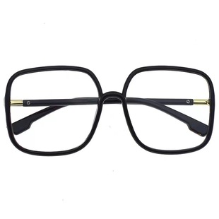 Transparent frame generous frame black glasses women's ins Wind anti-blue Zhou Yangqing with myopia without makeup artifact