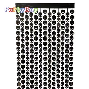 SURA Cross Border New 1m * 2m Rain Silk Halloween Easter Decoration Party Rain Silk Curtain Spider Pumpkin Head Door