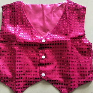 Children's Sequin Suit Vest Performance Clothing Women's Sequin Vest Performance Clothing Toddler Boy's Sequin Jazz Dance Clothing