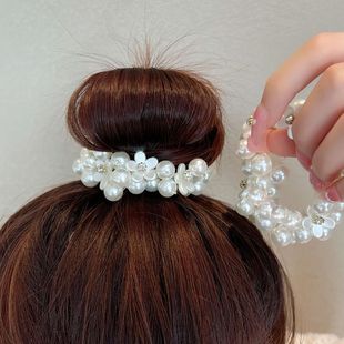 High Beauty Value Hair Accessories Beads Hair Flower 2025 Hair Tie Hair Rope Women's Headdress Hair Ball Hair Rope Pontail Hair Ring