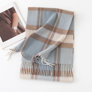Autumn and Winter Cashmere Scarf Classic British Style Plaid Scarf Women's High-end Sense Men's and Women's Shawl Couple's Warm Scarf