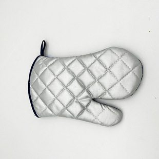 Advertising heat insulation gloves manufacturers custom polyester full version digital printing anti-hot silver coated oven microwave oven gloves
