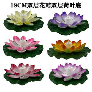 Factory direct electronic candles, lotus lanterns, Mid-Autumn Festival activities, praying for blessings, wishing for peace, lotus lanterns, river lanterns, water lanterns