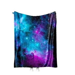 1 piece starry sky pattern blanket, warm air conditioning blanket, car blanket, personalized tassel blanket