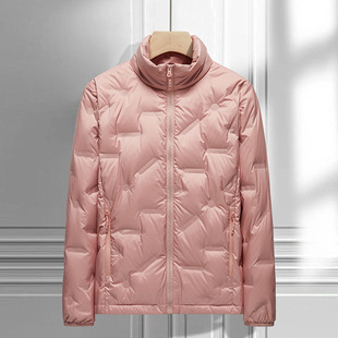 New Lightweight Down Jacket Women's Windproof Warm White Duck Down Jacket Wearing Fashionable Casual Solid Color Top Inside and Outside