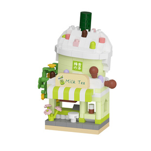 Mekensam Simulation Milk Tea Coffee Dream Shop Микрогранулы Детская сборка Street View