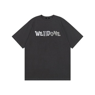 25ss Summer WE11 Printed Short-sleeved Loose T-shirt Sports Casual Men's and Women's Couples Short-sleeved Cross-border Short-sleeved