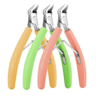 Baiyi Jiagou Special Nail Clippers Silicone Non-slip Handle Oblique Nail Clippers Grey Hard Nail Long Toenail Chicklenose Pliers