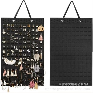 Cross-border Felt Earrings Earrings Storage Hanging Bag Hair Accessories Hairpin Wall-mounted Jewelry Hanging Bag Necklace Ring Glasses Hanging