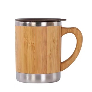 Foreign trade intelligent bamboo shell thermos cup 304 nanzhu wood water cup bamboo cup shell 30 car cup bamboo coffee cup wholesale