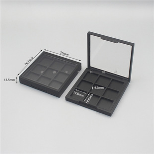 [in stock] dumb black skylight cover buckle square nine-color eye shadow box Jiugongge eye shadow plate replacement empty box