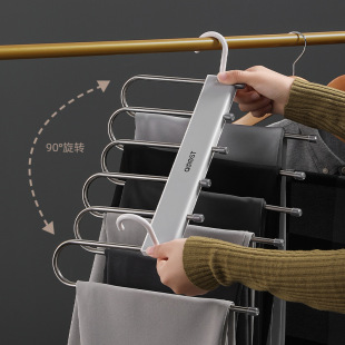 Pants storage artifact hanger folding pants rack multi-layer telescopic pants rack pants hanger wholesale source manufacturers