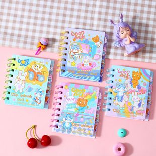 Sanrio линейный круг блокнот мультфильм стиль милый мини-девушка сердце карманы портативный студенческий блокнот