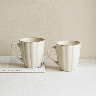 Creative Petal Edge Ceramic Mug Breakfast Cup High Beauty Value Water Cup Milk Oatmeal Cup Coffee Cup Household Water Cup