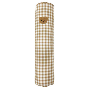 Korean ins Style Embroidered Bear Cylindrical Children's Pillow Baby Long Climbing Pillow Baby Bed Cover Anti-collision