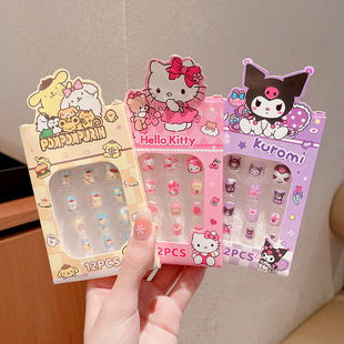 Sanrio Children's Nail Patch Girls Nail Patch Girls Wear Armor Special Three-dimensional Patch Diamond Cute Nail Patch