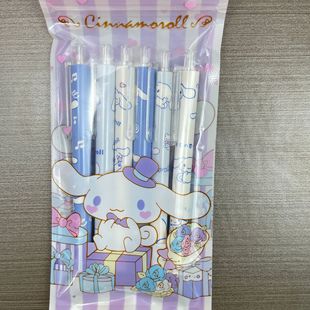 Сумка Sanrio, щелчковая ручка, милая высокая ценность, средняя ручка, щелчковая ручка, черная мультяшная девушка, кисть, ручка